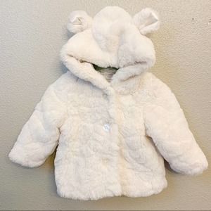 Koala Kids | Faux Fur Fleece Lined Winter Coat w/ Ears & Tail
